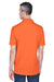 UltraClub 8445 Mens Cool & Dry Performance Moisture Wicking Short Sleeve Polo Shirt Orange Model Back