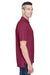 UltraClub 8445 Mens Cool & Dry Performance Moisture Wicking Short Sleeve Polo Shirt Maroon Model Side