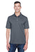 UltraClub 8445 Mens Cool & Dry Performance Moisture Wicking Short Sleeve Polo Shirt Charcoal Grey Model Front