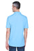 UltraClub 8445 Mens Cool & Dry Performance Moisture Wicking Short Sleeve Polo Shirt Columbia Blue Model Back