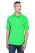 UltraClub 8445 Mens Cool & Dry Performance Moisture Wicking Short Sleeve Polo Shirt Cool Green Model Front