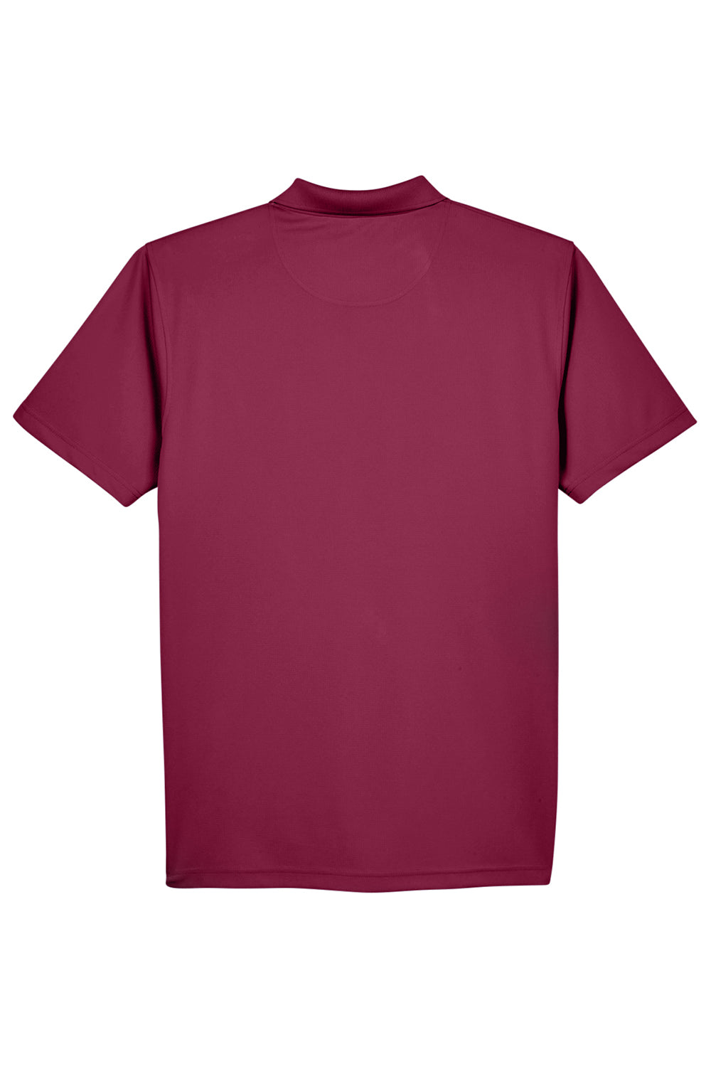 UltraClub 8445 Mens Cool & Dry Performance Moisture Wicking Short Sleeve Polo Shirt Maroon Flat Back