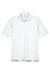 UltraClub 8445 Mens Cool & Dry Performance Moisture Wicking Short Sleeve Polo Shirt White Flat Front