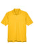 UltraClub 8445 Mens Cool & Dry Performance Moisture Wicking Short Sleeve Polo Shirt Gold Flat Front