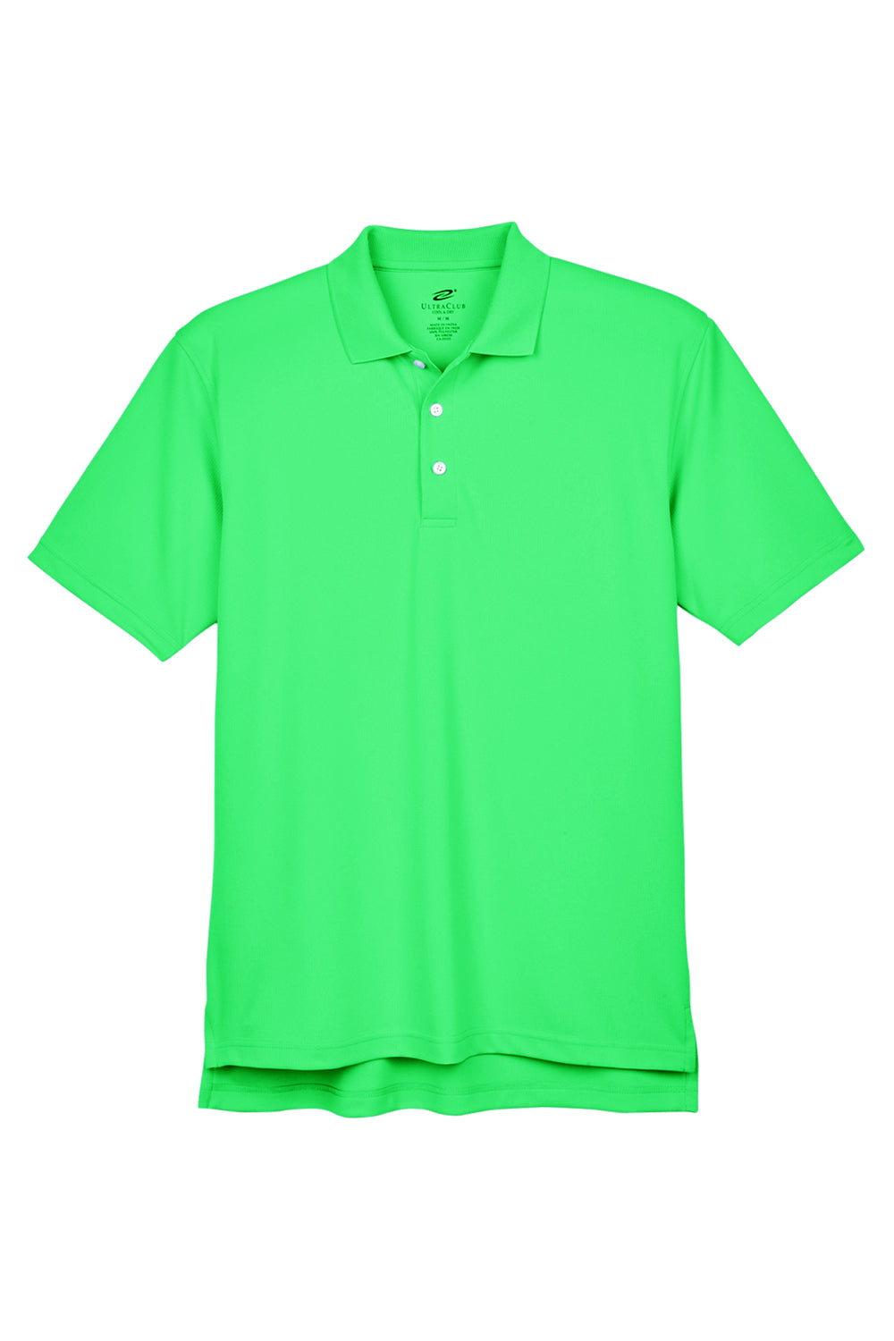 UltraClub 8445 Mens Cool & Dry Performance Moisture Wicking Short Sleeve Polo Shirt Cool Green Flat Front