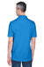 UltraClub 8445 Mens Cool & Dry Performance Moisture Wicking Short Sleeve Polo Shirt Pacific Blue Model Back