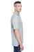 UltraClub 8445 Mens Cool & Dry Performance Moisture Wicking Short Sleeve Polo Shirt Silver Grey Model Side