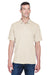 UltraClub 8445 Mens Cool & Dry Performance Moisture Wicking Short Sleeve Polo Shirt Stone Model Front