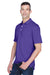 UltraClub 8445 Mens Cool & Dry Performance Moisture Wicking Short Sleeve Polo Shirt Purple Model 3q