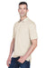 UltraClub 8445 Mens Cool & Dry Performance Moisture Wicking Short Sleeve Polo Shirt Stone Model 3q