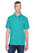 UltraClub 8445 Mens Cool & Dry Performance Moisture Wicking Short Sleeve Polo Shirt Jade Green Model Front