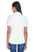 UltraClub 8445L Womens Cool & Dry Performance Moisture Wicking Short Sleeve Polo Shirt White Model Back