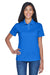 UltraClub 8445L Womens Cool & Dry Performance Moisture Wicking Short Sleeve Polo Shirt Royal Blue Model Front