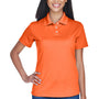 UltraClub Womens Cool & Dry Performance Moisture Wicking Short Sleeve Polo Shirt - Orange