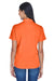 UltraClub 8445L Womens Cool & Dry Performance Moisture Wicking Short Sleeve Polo Shirt Orange Model Back