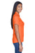 UltraClub 8445L Womens Cool & Dry Performance Moisture Wicking Short Sleeve Polo Shirt Orange Model Side