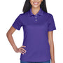 UltraClub Womens Cool & Dry Performance Moisture Wicking Short Sleeve Polo Shirt - Purple