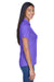 UltraClub 8445L Womens Cool & Dry Performance Moisture Wicking Short Sleeve Polo Shirt Purple Model Side