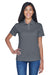 UltraClub 8445L Womens Cool & Dry Performance Moisture Wicking Short Sleeve Polo Shirt Charcoal Grey Model Front