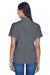 UltraClub 8445L Womens Cool & Dry Performance Moisture Wicking Short Sleeve Polo Shirt Charcoal Grey Model Back