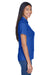 UltraClub 8445L Womens Cool & Dry Performance Moisture Wicking Short Sleeve Polo Shirt Cobalt Blue Model Side