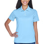 UltraClub Womens Cool & Dry Performance Moisture Wicking Short Sleeve Polo Shirt - Columbia Blue