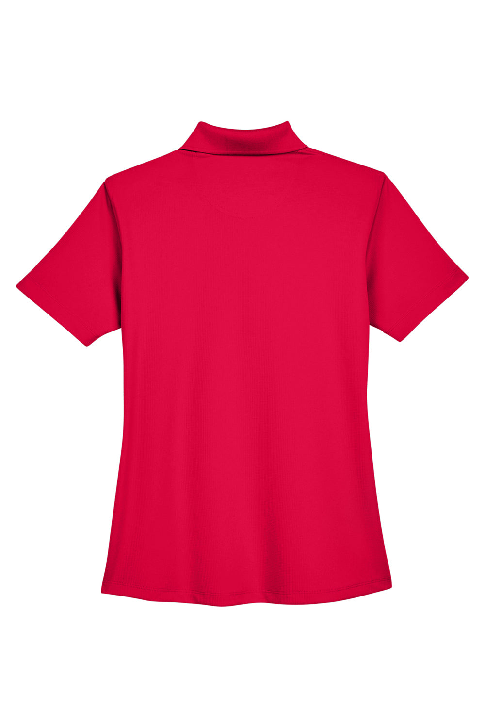 UltraClub 8445L Womens Cool & Dry Performance Moisture Wicking Short Sleeve Polo Shirt Red Flat Back