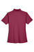 UltraClub 8445L Womens Cool & Dry Performance Moisture Wicking Short Sleeve Polo Shirt Maroon Flat Back