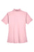 UltraClub 8445L Womens Cool & Dry Performance Moisture Wicking Short Sleeve Polo Shirt Pink Flat Back