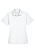 UltraClub 8445L Womens Cool & Dry Performance Moisture Wicking Short Sleeve Polo Shirt White Flat Front