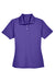 UltraClub 8445L Womens Cool & Dry Performance Moisture Wicking Short Sleeve Polo Shirt Purple Flat Front