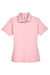 UltraClub 8445L Womens Cool & Dry Performance Moisture Wicking Short Sleeve Polo Shirt Pink Flat Front