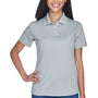 UltraClub Womens Cool & Dry Performance Moisture Wicking Short Sleeve Polo Shirt - Silver Grey