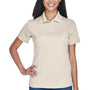 UltraClub Womens Cool & Dry Performance Moisture Wicking Short Sleeve Polo Shirt - Stone