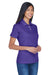 UltraClub 8445L Womens Cool & Dry Performance Moisture Wicking Short Sleeve Polo Shirt Purple Model 3q