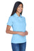 UltraClub 8445L Womens Cool & Dry Performance Moisture Wicking Short Sleeve Polo Shirt Columbia Blue Model 3q