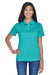 UltraClub 8445L Womens Cool & Dry Performance Moisture Wicking Short Sleeve Polo Shirt Jade Green Model Front