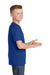 District DT6000Y Youth Very Important Short Sleeve Crewneck T-Shirt Deep Royal Blue Model Side