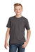 District DT6000Y Youth Very Important Short Sleeve Crewneck T-Shirt Heather Charcoal Grey Model Front