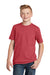 District DT6000Y Youth Very Important Short Sleeve Crewneck T-Shirt Heather Red Model Front