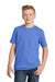 District DT6000Y Youth Very Important Short Sleeve Crewneck T-Shirt Heather Royal Blue Model Front