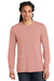 District DM132 Mens Perfect Tri Long Sleeve Crewneck T-Shirt Blush Pink Frost Model Front