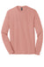 District DM132 Mens Perfect Tri Long Sleeve Crewneck T-Shirt Blush Pink Frost Flat Front