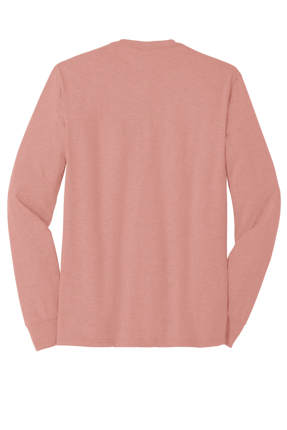 District DM132 Mens Perfect Tri Long Sleeve Crewneck T-Shirt Blush Pink Frost Flat Back