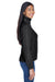 UltraClub 8481 Womens Iceberg Pill Resistant Fleece Full Zip Jacket Black Model Side