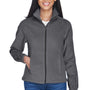 UltraClub Womens Iceberg Pill Resistant Fleece Full Zip Jacket - Charcoal Grey