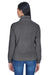 UltraClub 8481 Womens Iceberg Pill Resistant Fleece Full Zip Jacket Charcoal Grey Model Back