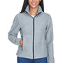 UltraClub Womens Iceberg Pill Resistant Fleece Full Zip Jacket - Heather Grey