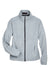 UltraClub 8481 Womens Iceberg Pill Resistant Fleece Full Zip Jacket Heather Grey Flat Front