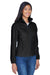 UltraClub 8481 Womens Iceberg Pill Resistant Fleece Full Zip Jacket Black Model 3q